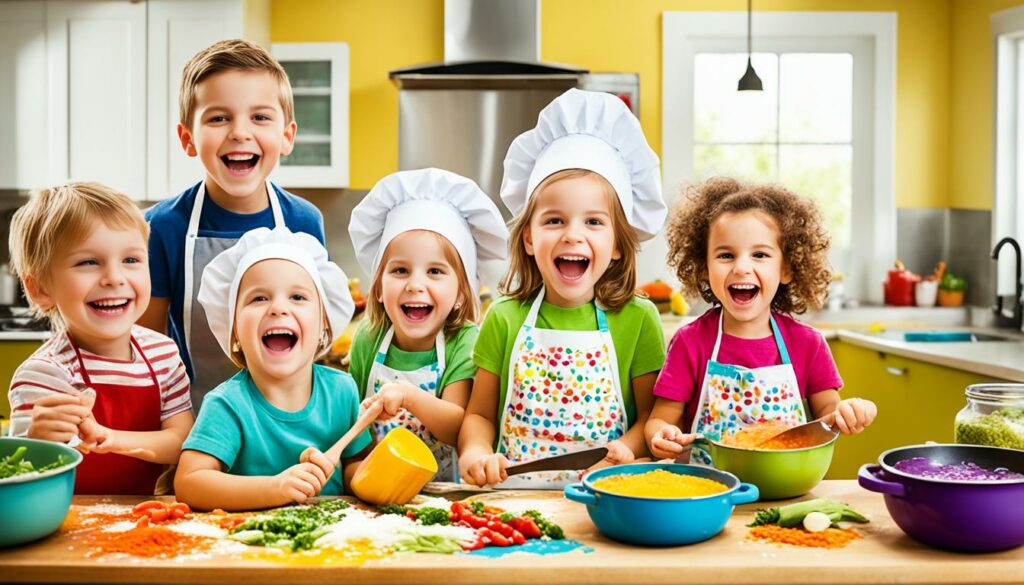 Gemeinsames Kochen in der Küche