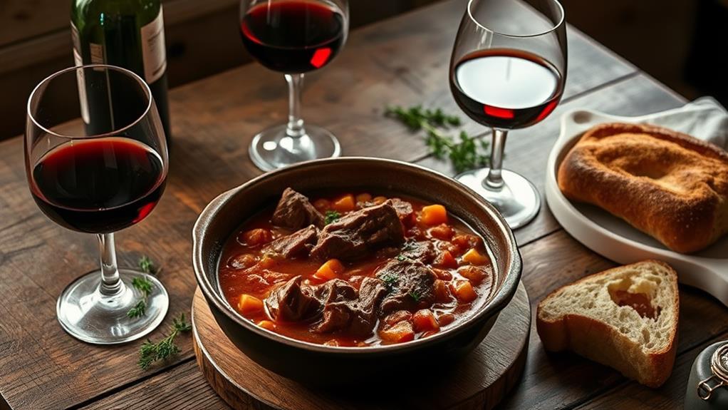 rindergulasch mit rotwein rezept
